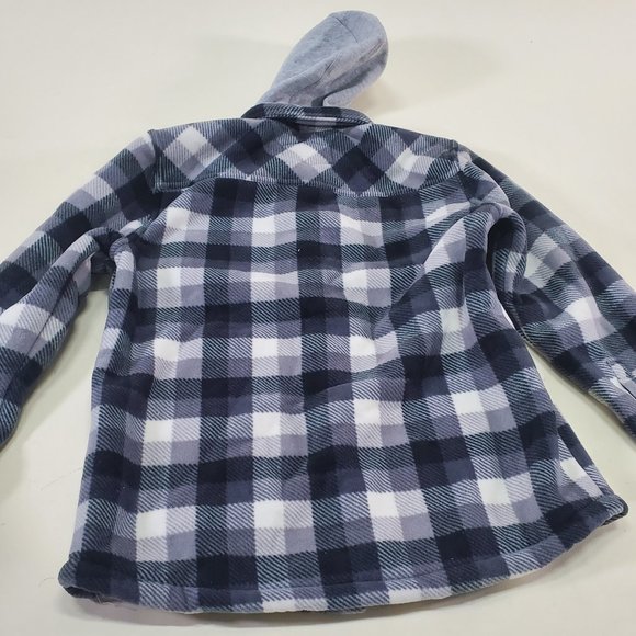 Freedom Foundry Hooded Flannel Boys Size Medium Gray - Picture 3 of 3